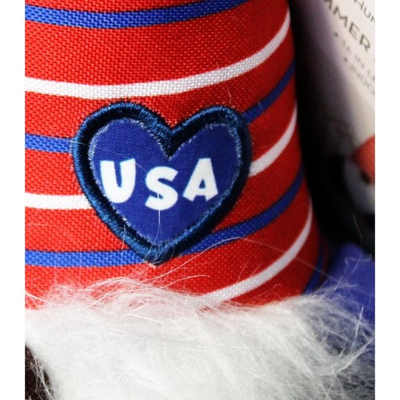 NWT Huntington Home Summer mini Gnome 16" USA 4th of July White Red Blue Stripes - Picture 8 of 11